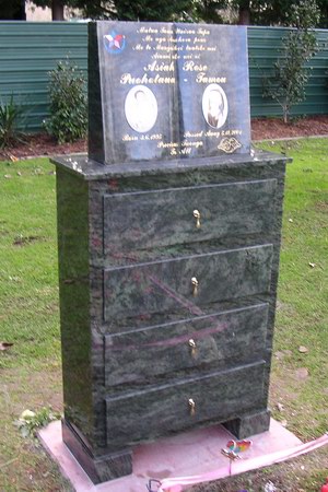 Custom Dresser Headstone